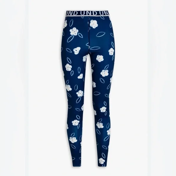 Baum und Pferdgarten Blue Floral Women's stretch Leggings NWT Size L - Picture 3 of 4